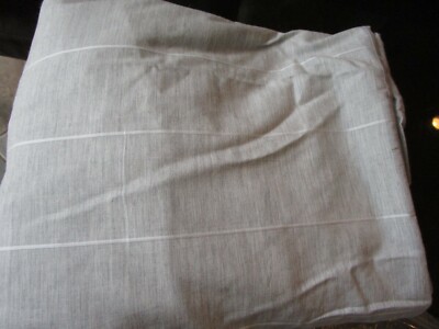 Pottery Barn London stripe print  full queen gray duvet photo shoot sample-image