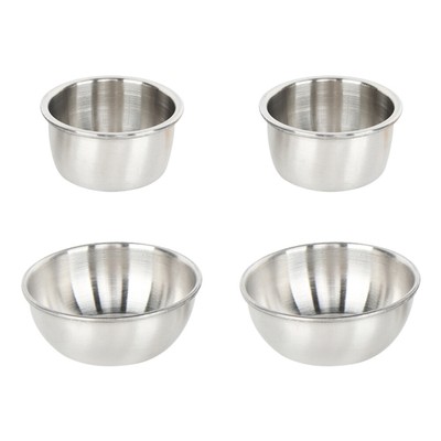 4pcs Small Sauce Cups Dip Bowls Soy Sauce Dishes Metal Sauce Cups-image