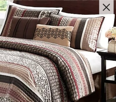 Madison Park Dartmouth 5 Piece Reversible Coverlet Set King/ Cal King Size-image