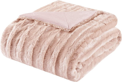 Duke Reversible Long Faux Fur and Micro Fur Throw 50X60 Super Soft Lush Comfort-image