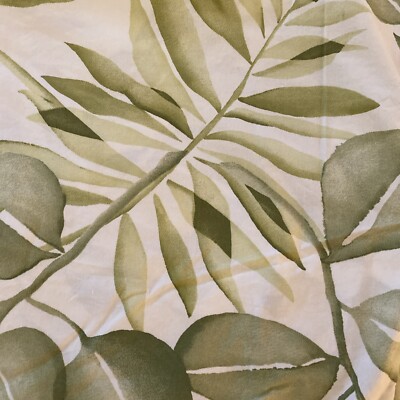 Pottery Barn Full / Queen Duvet +SHAMS  Organic Cotton green  Leaves botanic EUC-image