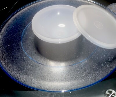 New USA Vintage Tupperware Dip-n-Serve Chip and Dip Server Tray Bowl and Seal-image