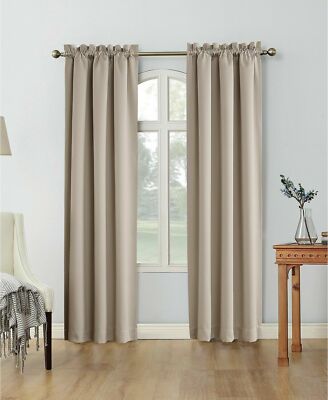 Sun Zero Shaw Extreme Rod Pocket Curtain Panel Size 80 X 84 Color Gray-image