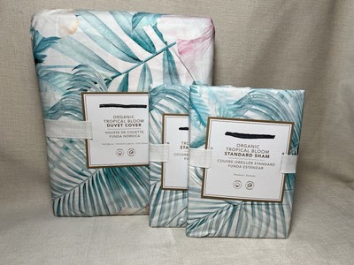 Pottery Barn Teen  Tropical Bloom Full/Queen Duvet Cover & 2 Standard Shams-image