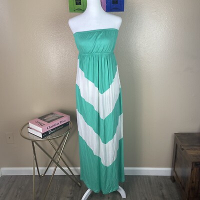 Love Culture Maxi Colorblock Tube Top Dip Dye Maxi Dress Large Summer Sundress-image