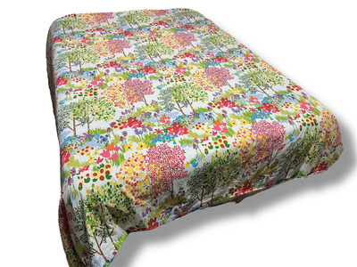 Pottery Barn King Woodland Trees Duvet Cover Paint By Numbers Organic Cotton-image