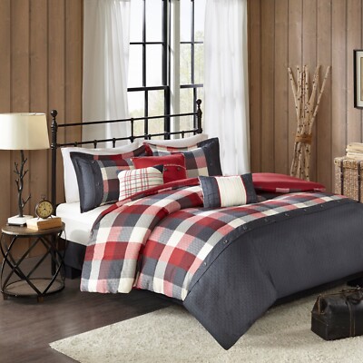 Madison Park Ridge 6 Piece Herringbone Duvet Cover Set-image