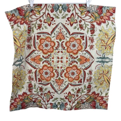 Pottery Barn Cara Batik Organic King Duvet Cover + 2 Euro Shams-image