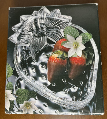 Studio Nova Winter Strawberry Shaped Clear Glass Candy Nut Dish-image