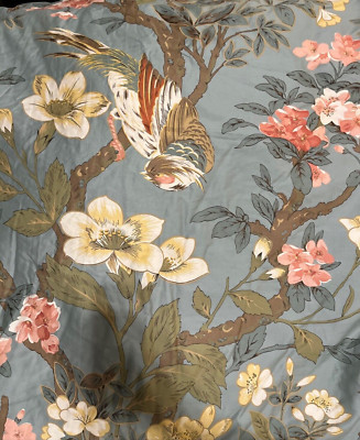 Pottery Barn Arianne Blue Bird Duvet Cover Queen w/ 90