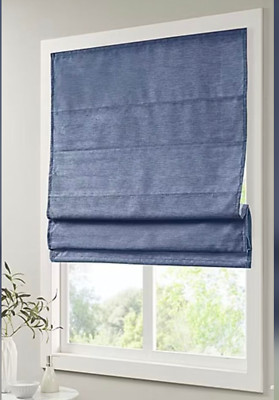 MADISON PARK LEIGHTON CORDLESS ROOM DARKENING ROMAN SHADE 35