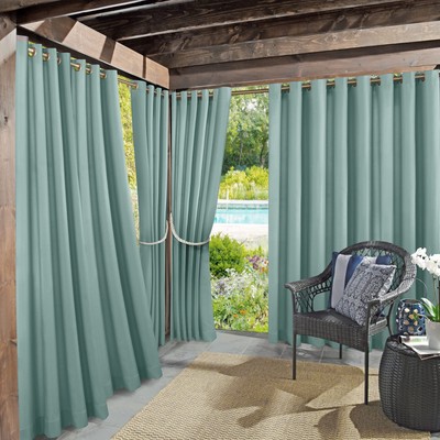 Marina Indoor/Outdoor UV Protectant Energy Efficient Grommet Curtain Panel, 5...-image