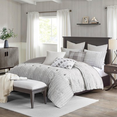 Queen Comforter Set, Removable 100% Cotton Duvet Cover Queen Size with Insert...-image