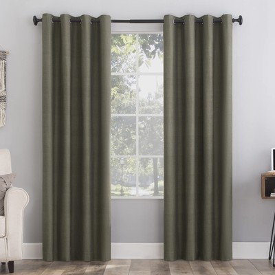 Sun Zero Columbia Thermal Insulated 100% Blackout Grommet Curtain Single Panel-image