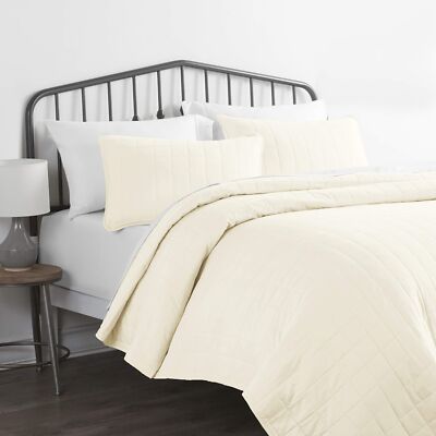 Linen Market 3 Piece Yellow Quilt Queen Size Bed Set - A Lightweight Bedsprea...-image