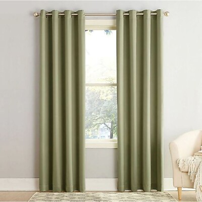 Sun Zero Barrow Energy Efficient Grommet Curtain Panel, 54