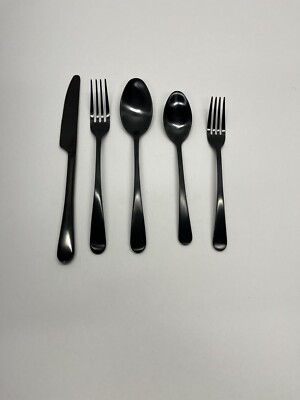 Pottery Barn Mason Flatware 5 Piece - Color: Gunmetal-image