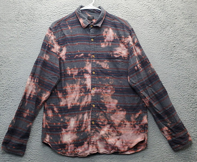 J.CREW Shirt Mens Large Multi Dip Dye Slim Fit Long Sleeve Collared Button Down-image