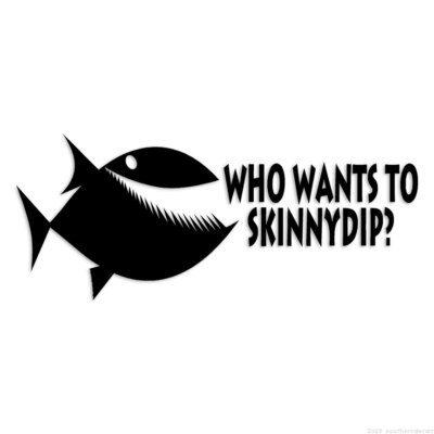 Skinny-dip Piranha - Decal Sticker - Multiple Colors & Sizes - ebn6051-image