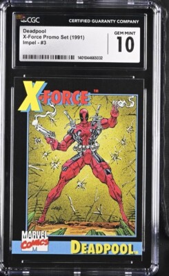 1991 Deadpool RC PROMO 🔥 CGC GEM MINT 10 🔥 VHTF ⭐️ RARE-image