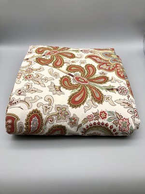 Pottery Barn Charlie Paisley Organic Cotton Full/Queen Duvet Cover Red-image
