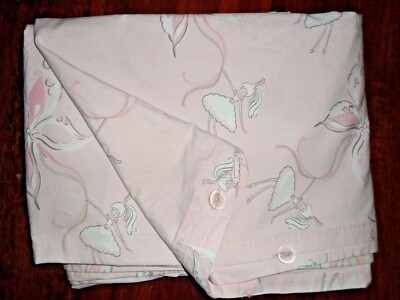 POTTERY BARN KIDS PINK FAIRIES BUTTERFLIES WHIMSICAL (1) FULL/QUEEN DUVET 81X84-image