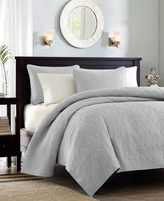 Madison Park Quebec 3-Piece King/California King Coverlet Set Color: Grey-image