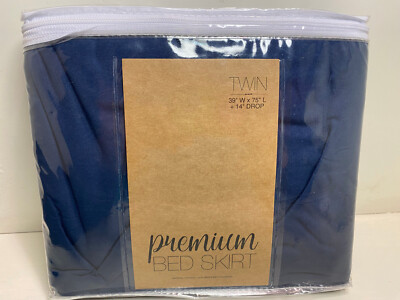 ienjoy Home Collection Pleated Bed Skirt Dust Ruffle size Twin 14