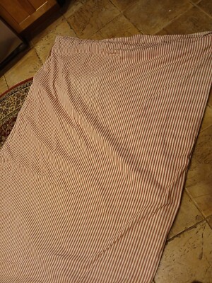 Pottery Barn  Stripe Duvet Cover Red Ticking/1 Case/1 Pr Curtains-image