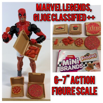 1:12 Scale Mini Brands Food Pizza Hut LOT Pepperoni Wings Marvel Legends TMNT-image