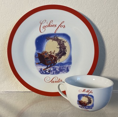 NIB Pottery Barn Kids Milk And Cookies For Santa Plate/Mug Set-image