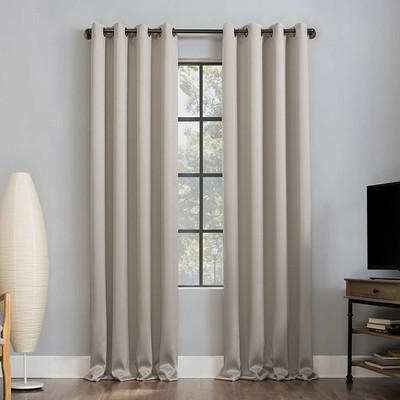 Sun Zero Nordic Theater Grade Extreme 100% Blackout Grommet Curtain Single Panel-image
