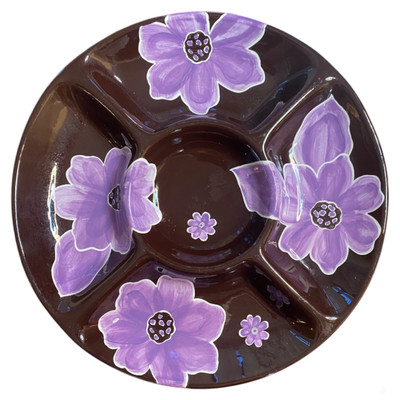 LAURIE GATES Purple Floral Large 15