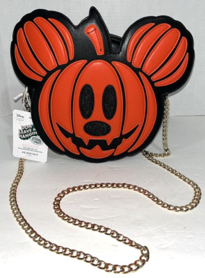 Skinny Dip London Disney Mickey Mouse JOL Pumpkin Halloween Crossbody Purse NEW-image