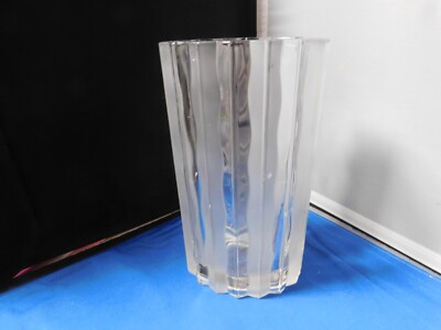 VTG STUDIO NOVA FROSTED CRYSTAL GLASS VASE 8