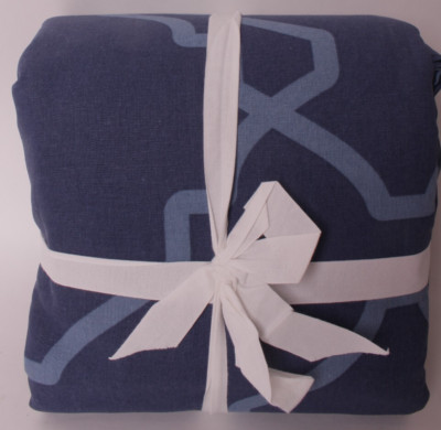 Pottery Barn Trisha Geo King duvet cover, blue-image