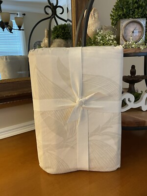 Pottery Barn Fern Organic Percale Duvet Cover Full/Queen NWOT-image