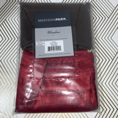 Madison Park Home Decor Window Valance Amherst Red 50x18