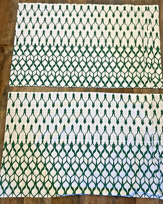 Pair Pottery Barn Intricate Lace Skye Green King Pillow Shams-image