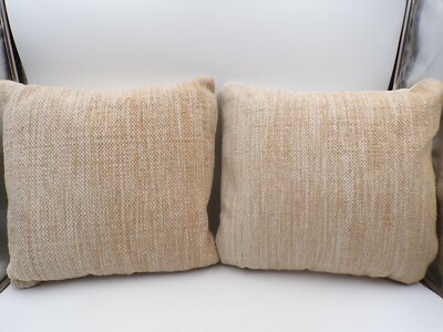 Pottery Barn Flaxen Ombre Textured Pillows Set of 2 Beige 20