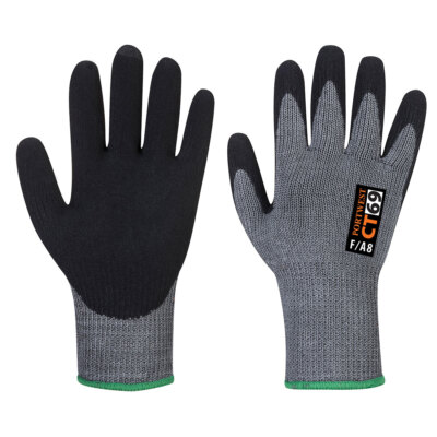 Portwest CT AHR+ Nitrile Foam Glove Level F Cut Resistance Safety PPE-image