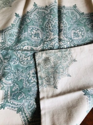 Pottery Barn Erica Medallion Pillow Cover Blue 24x24 sq Rare More++ 🦩-image