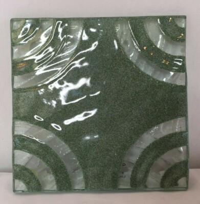 Architectural Glass Art Inc Kaiser von Roenn Studio Recycled Glass Tile Trivet-image