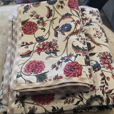 Pottery Barn Amelie Paisley Queen Duvet Case 3 Pillow Shams Set New Without Tags-image