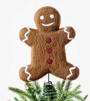 NIB Pottery Barn Gingerbread Man Tree Topper Christmas New In Box Mr. Spice-image