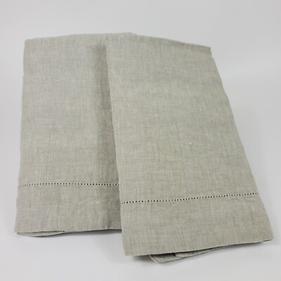 Pottery Barn Belgian Flax Linen Standard Sham Eucalyptus NWOT Read-image