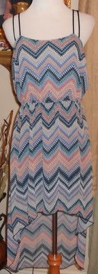 MULTI COLOR FULLY LINED DRESS WITH BACK DIP SIZE L BY TRIXXI--NEW-image