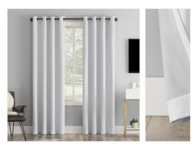 Sun Zero Tyrell Tonal Texture Blackout Grommet Curtain Panel, 84