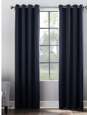 Sun Zero Oslo Theater Grade Blackout Grommet Panel, Navy, 95