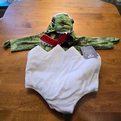 POTTERY BARN KIDS BABY DINO T-REX EGG HALLOWEEN COSTUME SIZE 12-24 MONTHS-image